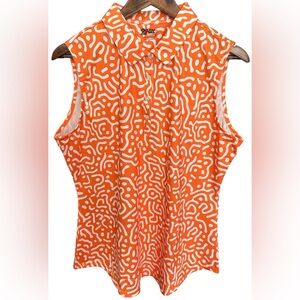 NWOT Women’s 2 Putt Wrong Fairway Orange Golf Shirt SZ XL